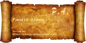 Pandia Alexa névjegykártya